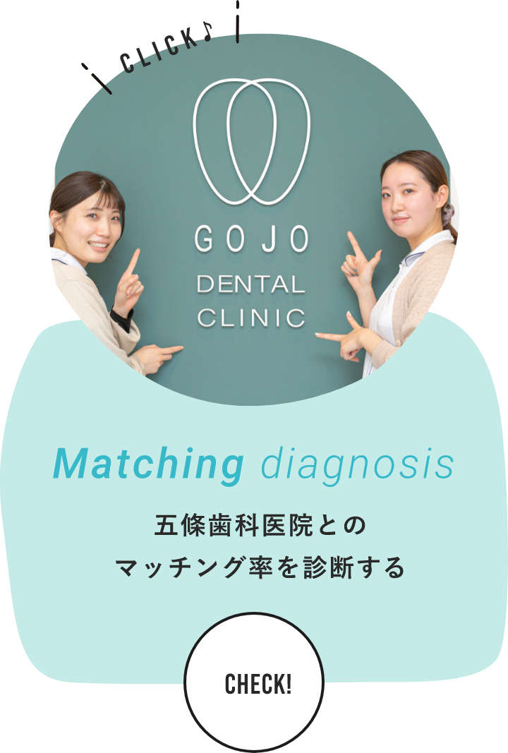 Matching diagnosis - 五條歯科医院とのマッチング率を診断する